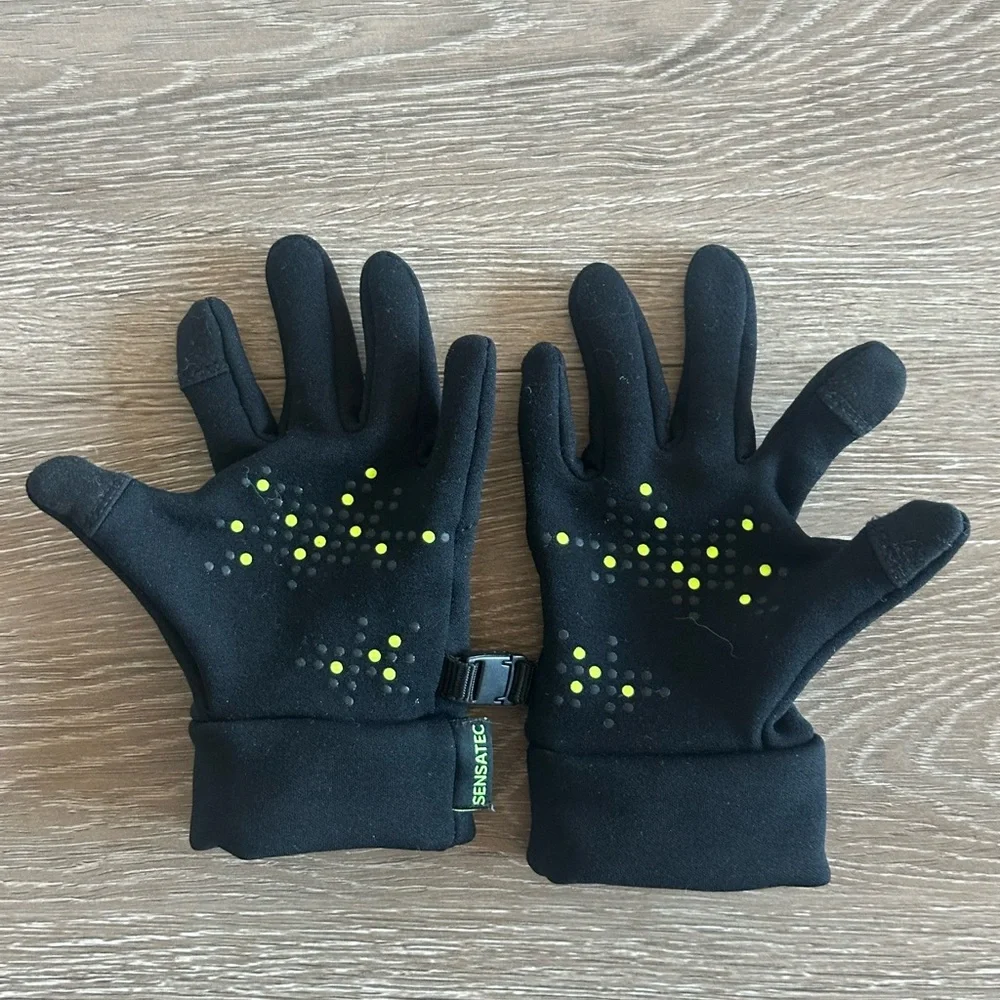Head brand Kids’ SENSATIC Black Gloves with Yellow grip Accents